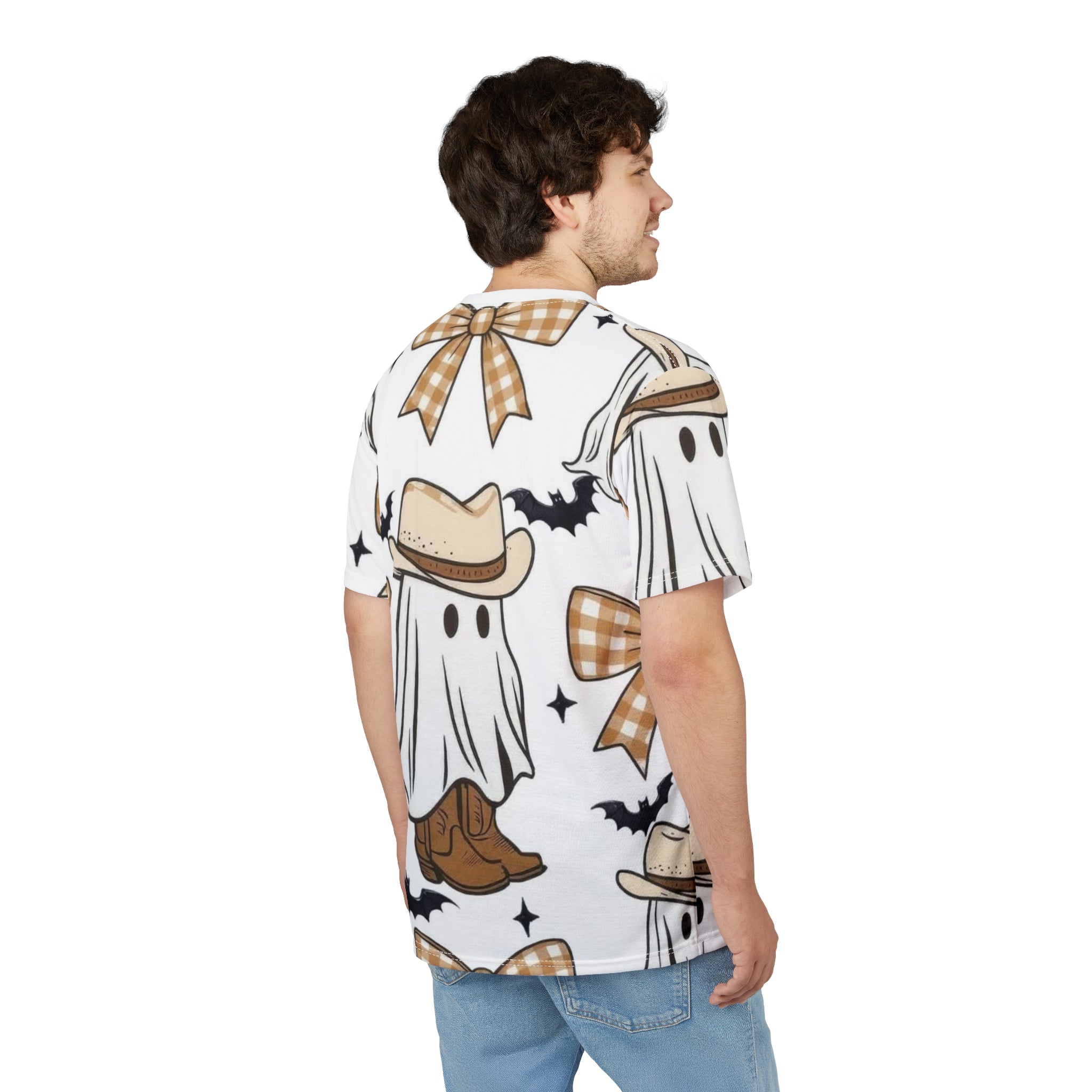 Cowboy Ghost Pattern Tee — Cute Western