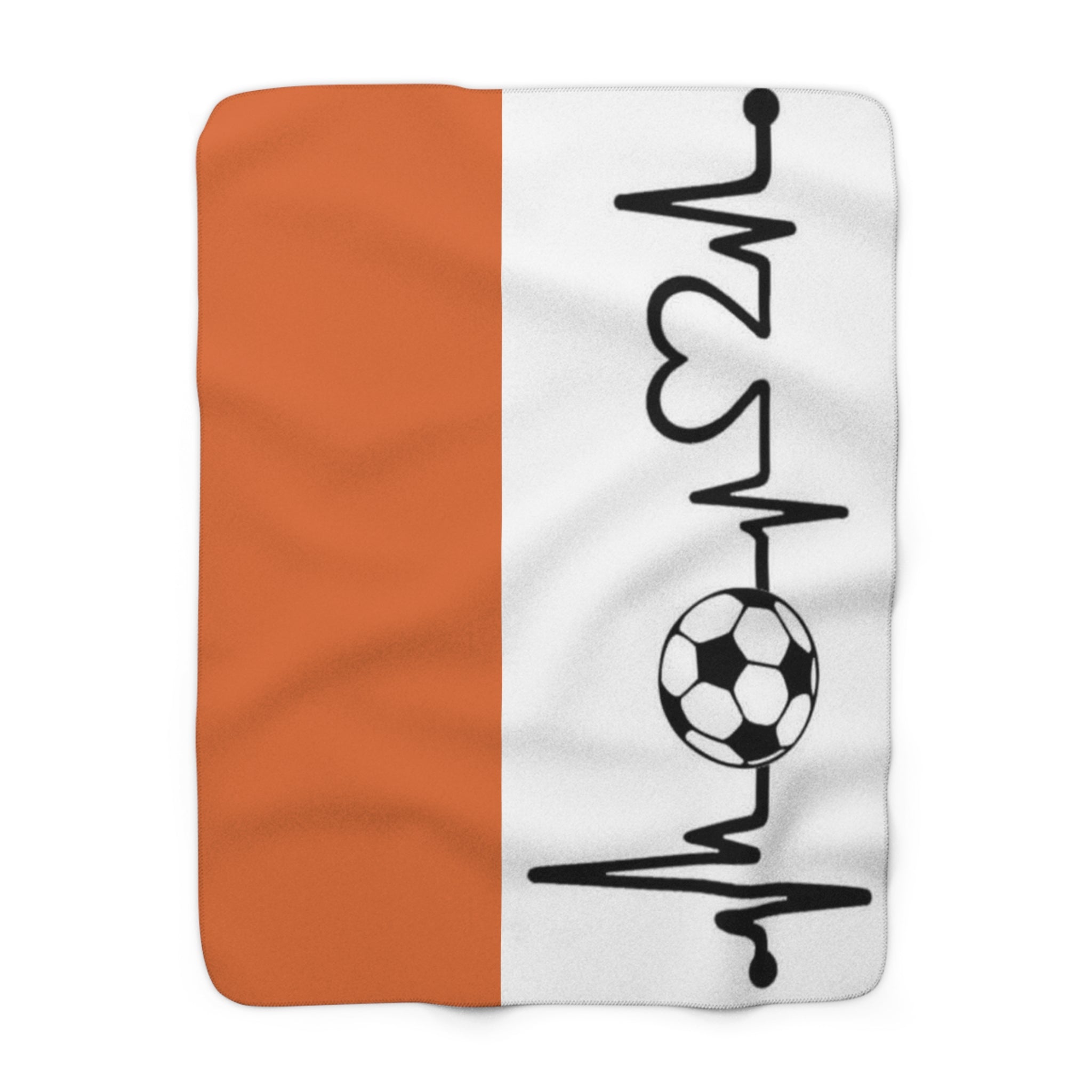 Soccer Heartbeat Sherpa Blanket — Cozy Soccer Player Throw