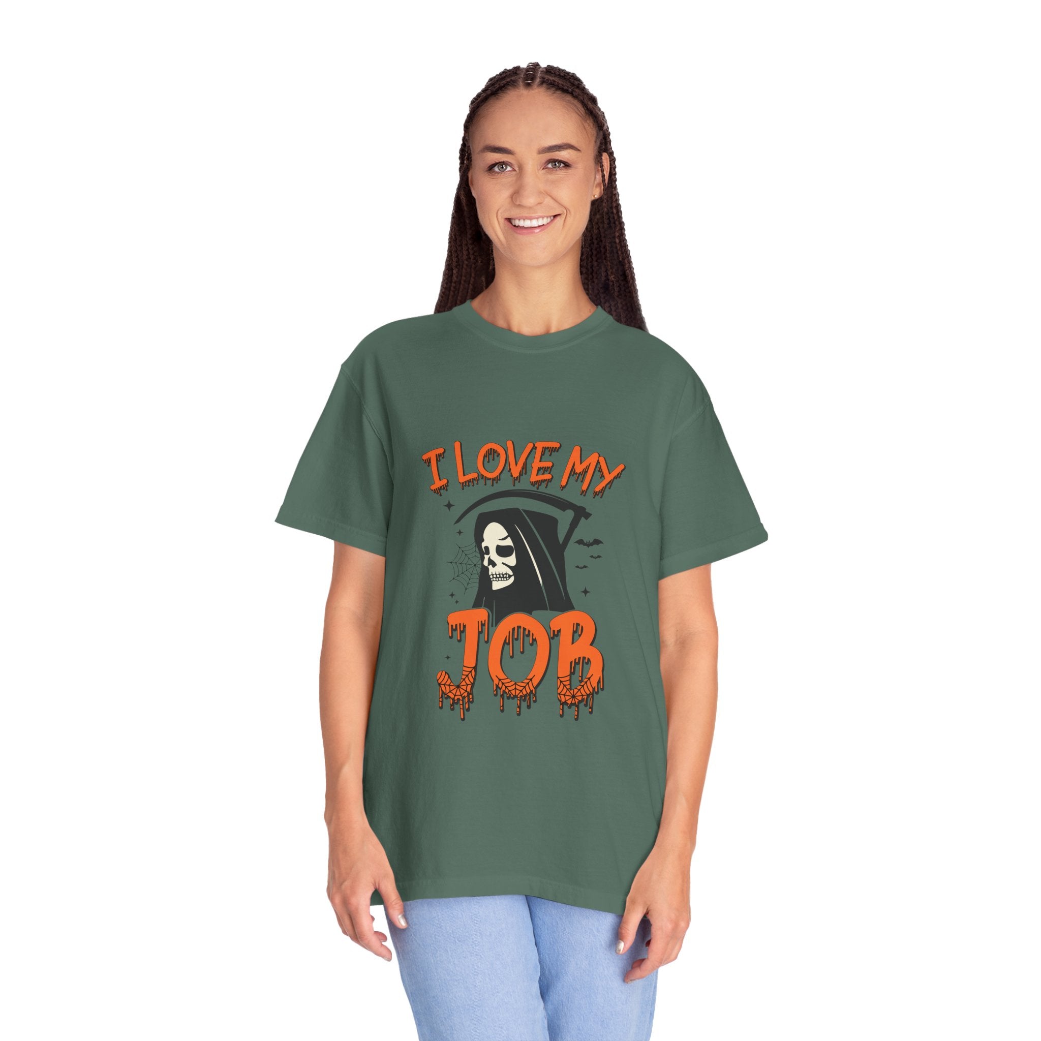 💀 I Love My Job Grim Reaper Tee | Funny Halloween Work Shirt