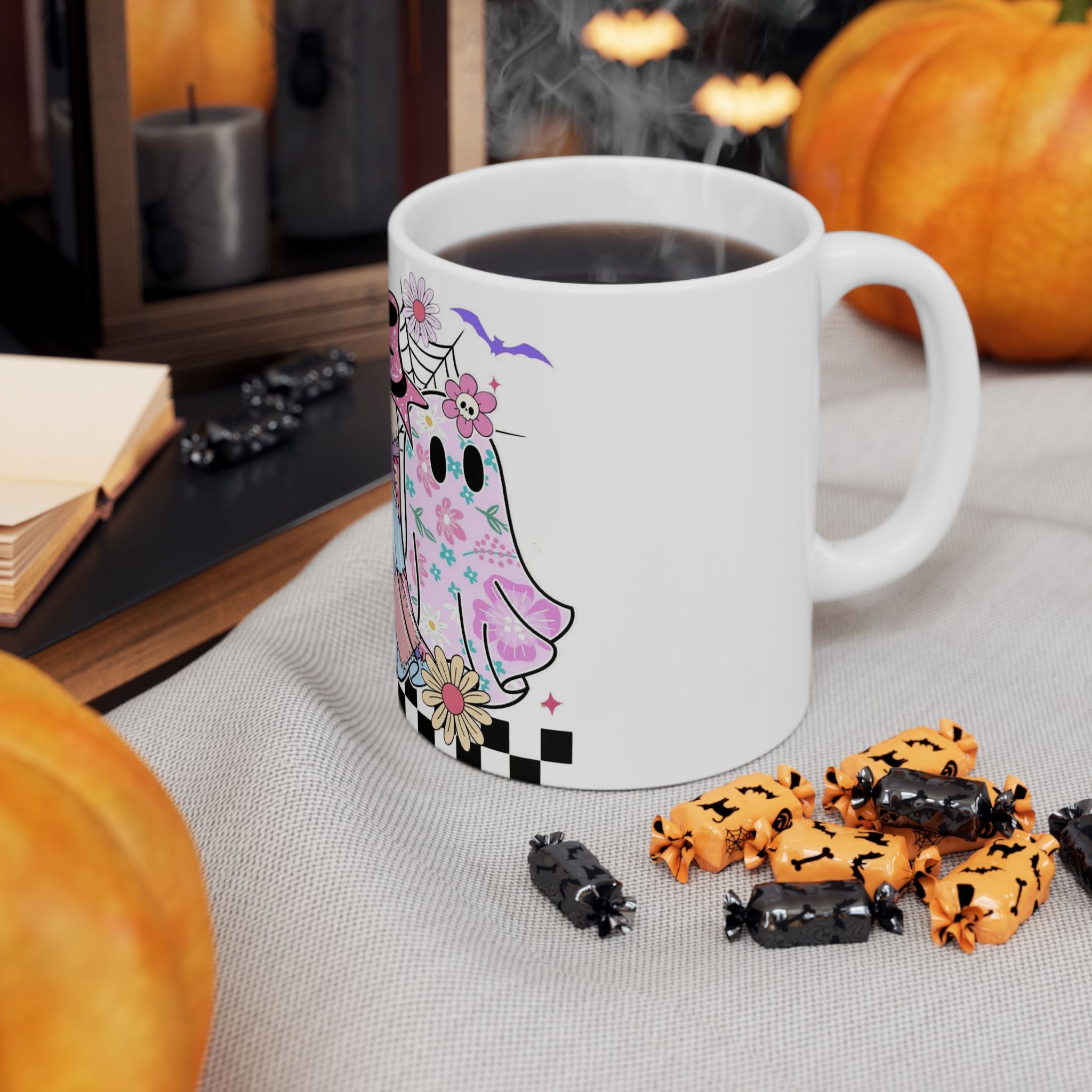 👻 Boo-tiful Patchwork Ghost Mug