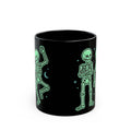 Glow Skeleton Dance Mug — Black Ceramic Coffee Cup (11oz/15oz)