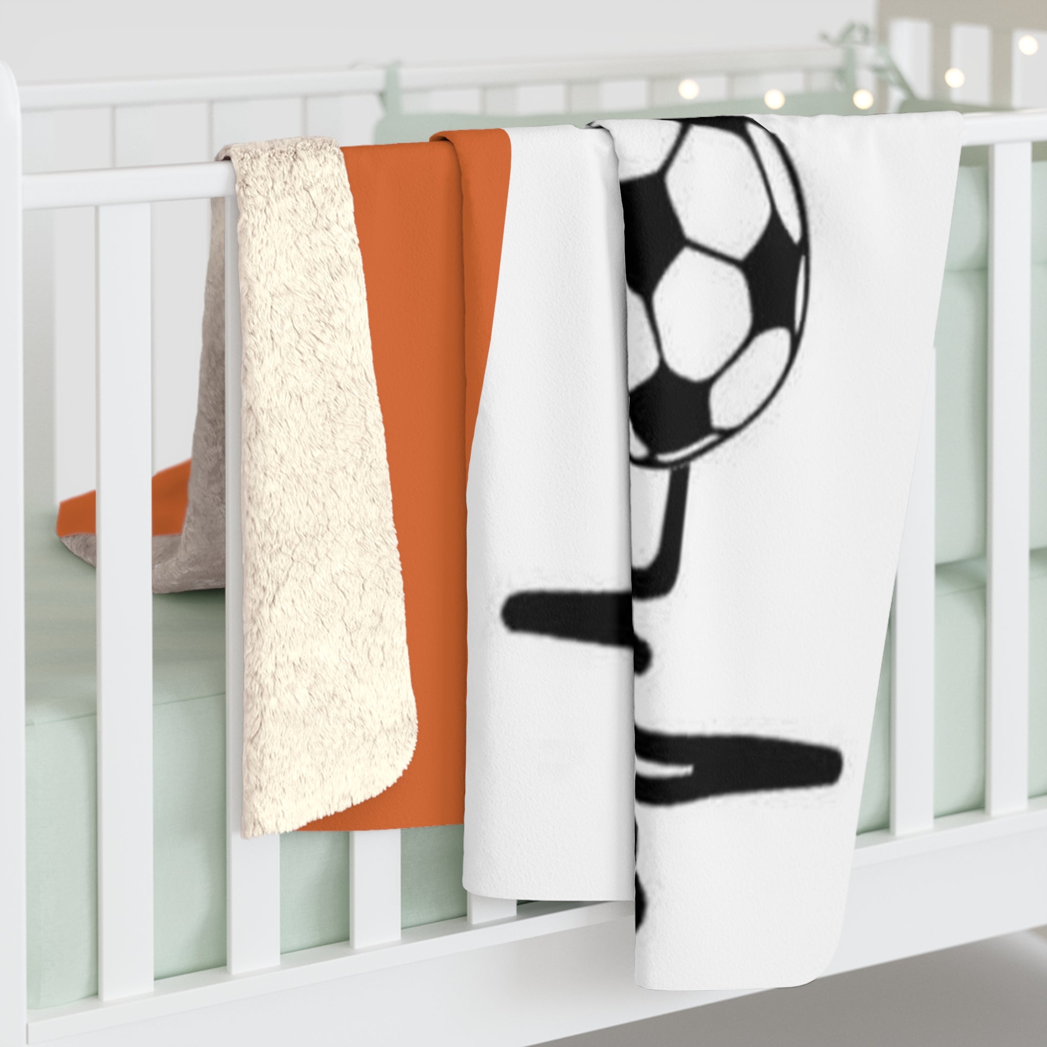 Soccer Heartbeat Sherpa Blanket — Cozy Soccer Player Throw