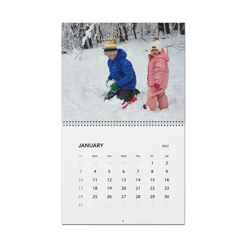 2027 Photo Wall Calendar - Custom Monthly Family & Nature Scenes