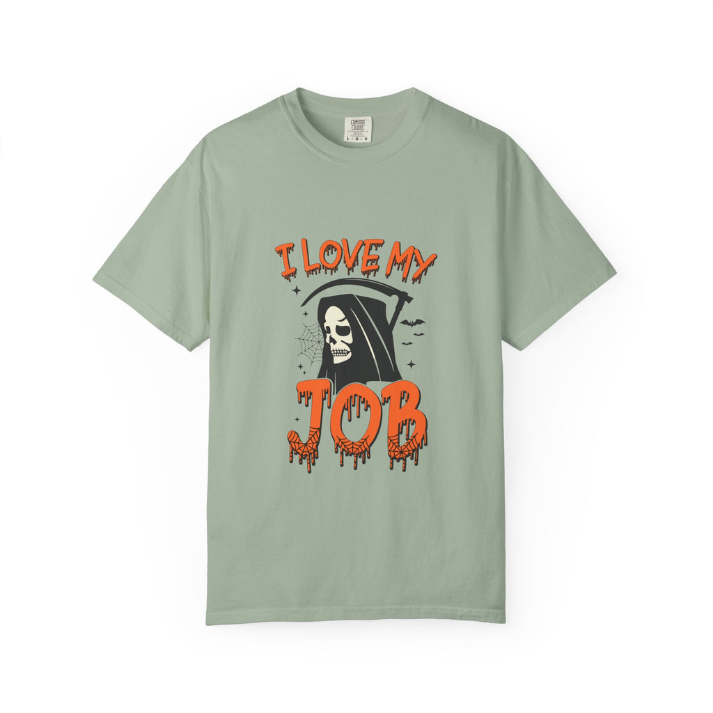 💀 I Love My Job Grim Reaper Tee | Funny Halloween Work Shirt