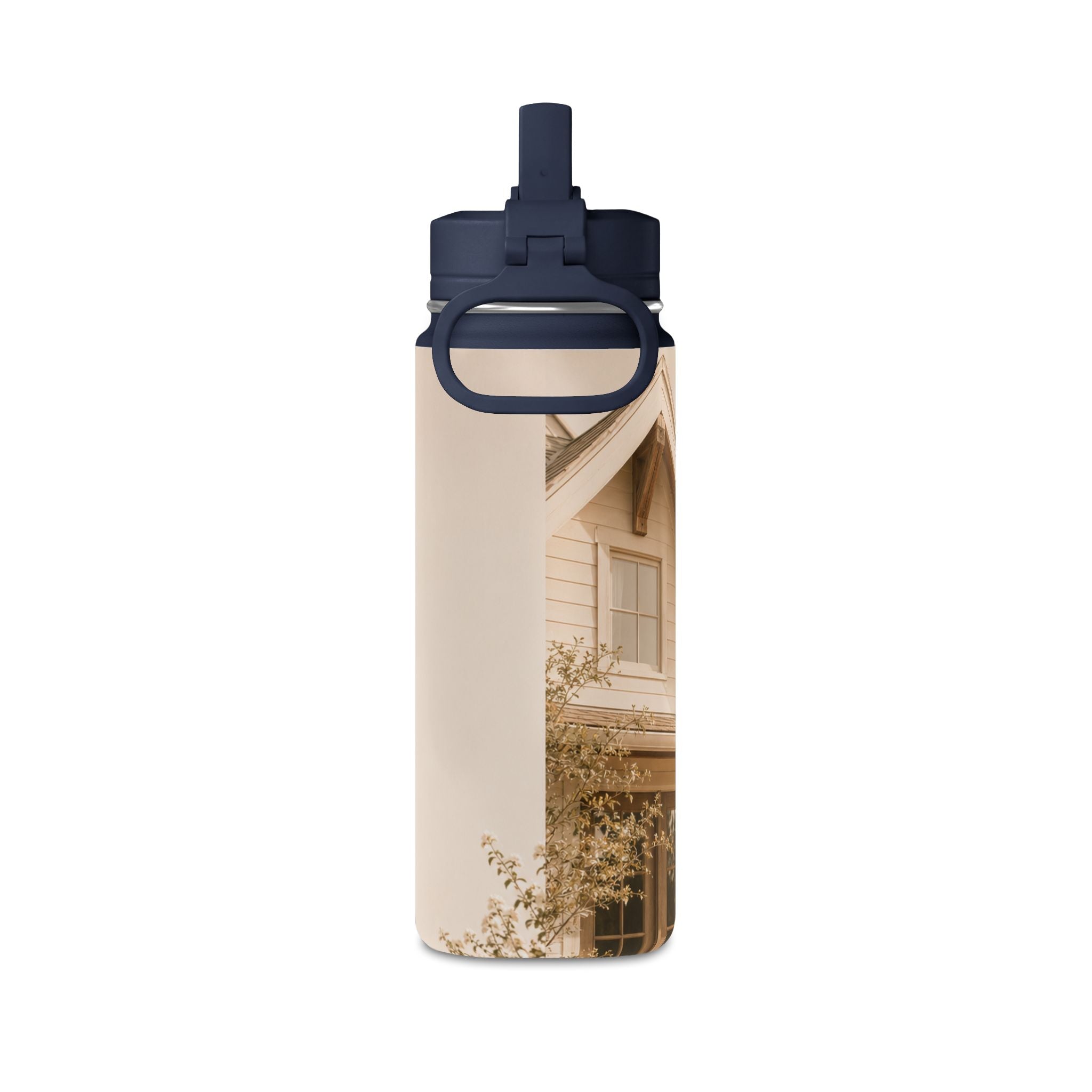 20oz Mini Water Bottle — Cozy Cottage Photo Stainless Straw Bottle