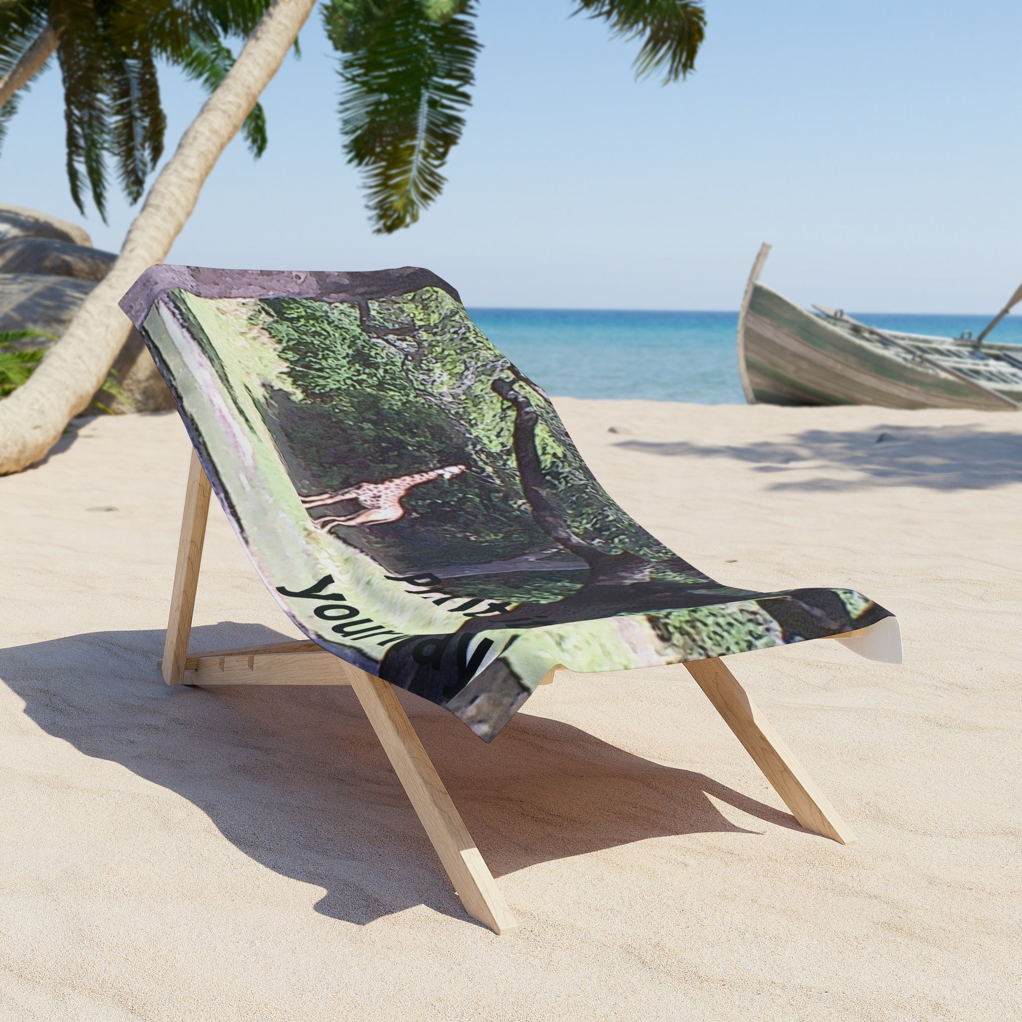 Custom Safari Giraffe Beach Towel – "Print it your way" Personalized Towel