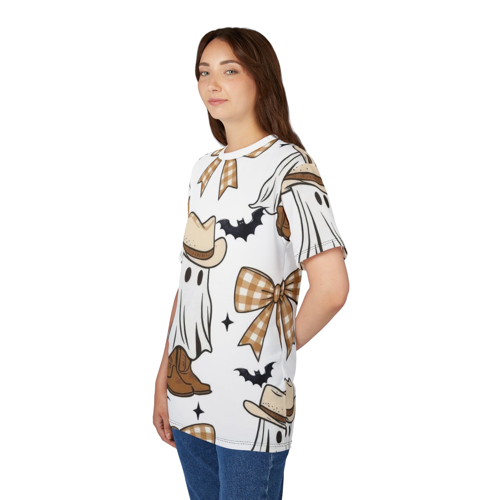 Cowboy Ghost Pattern Tee — Cute Western