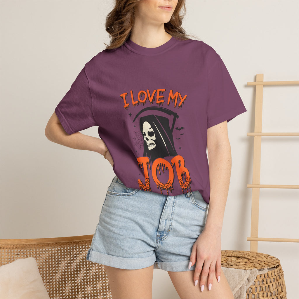 💀 I Love My Job Grim Reaper Tee | Funny Halloween Work Shirt
