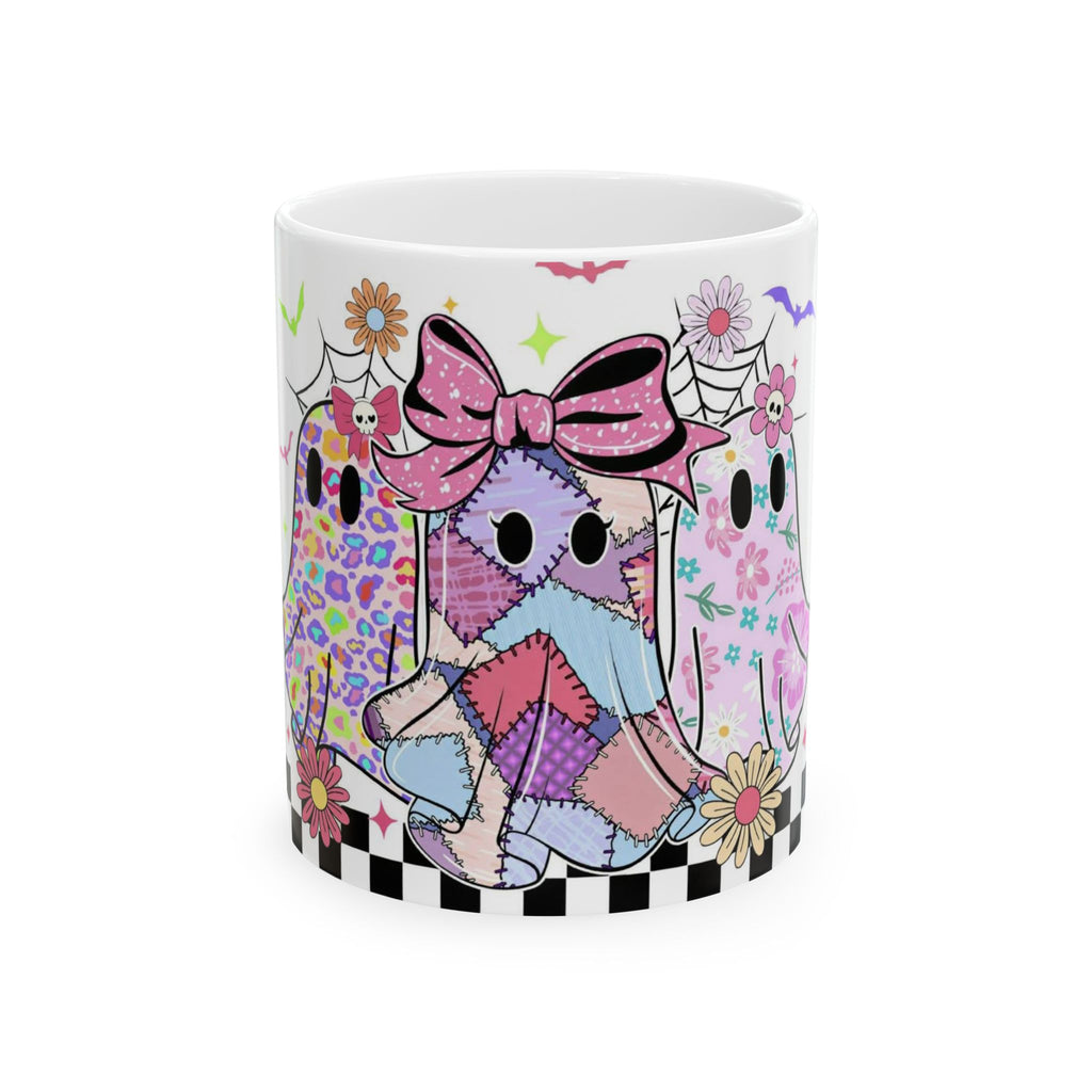 👻 Boo-tiful Patchwork Ghost Mug