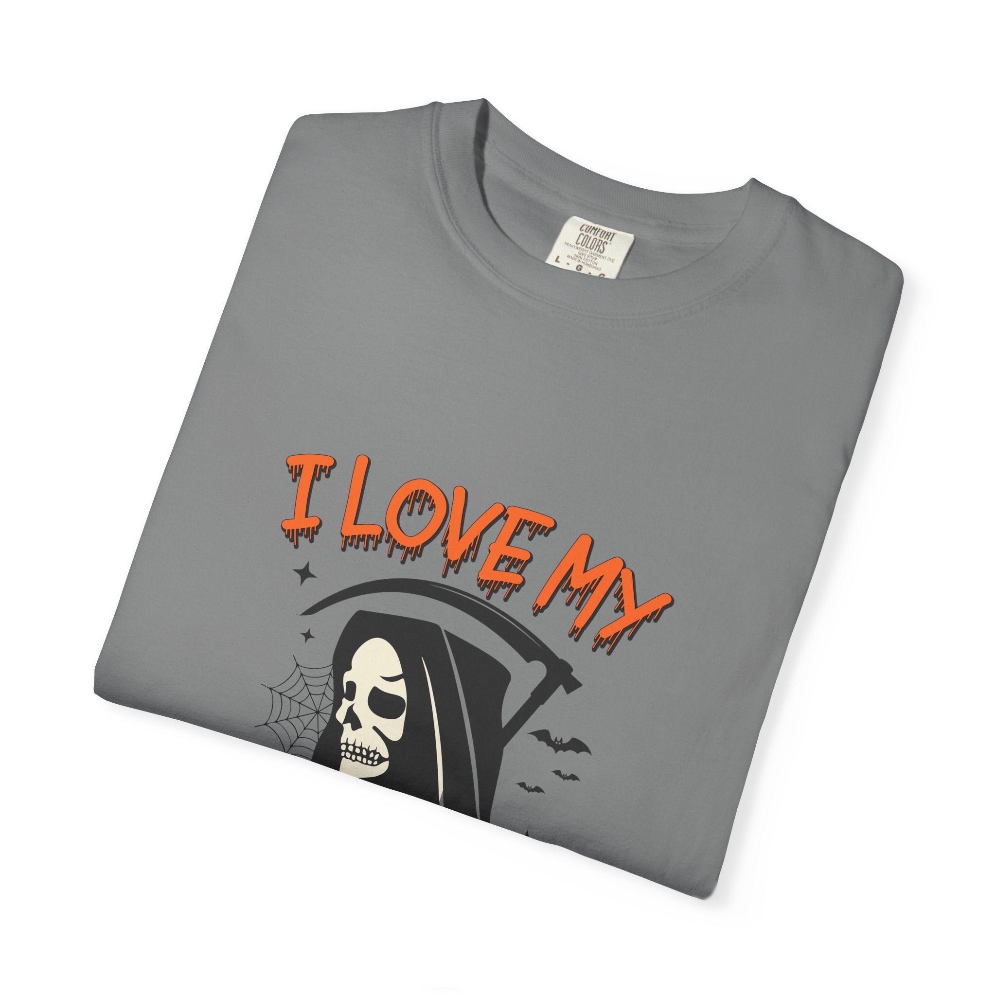 💀 I Love My Job Grim Reaper Tee | Funny Halloween Work Shirt
