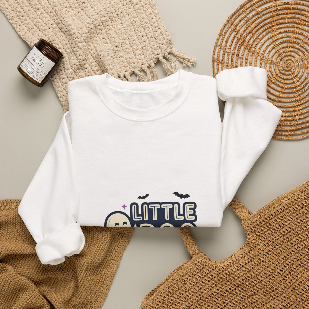 Little Boo Sweatshirt — Cute Halloween Ghost Crewneck for Kids & Parents