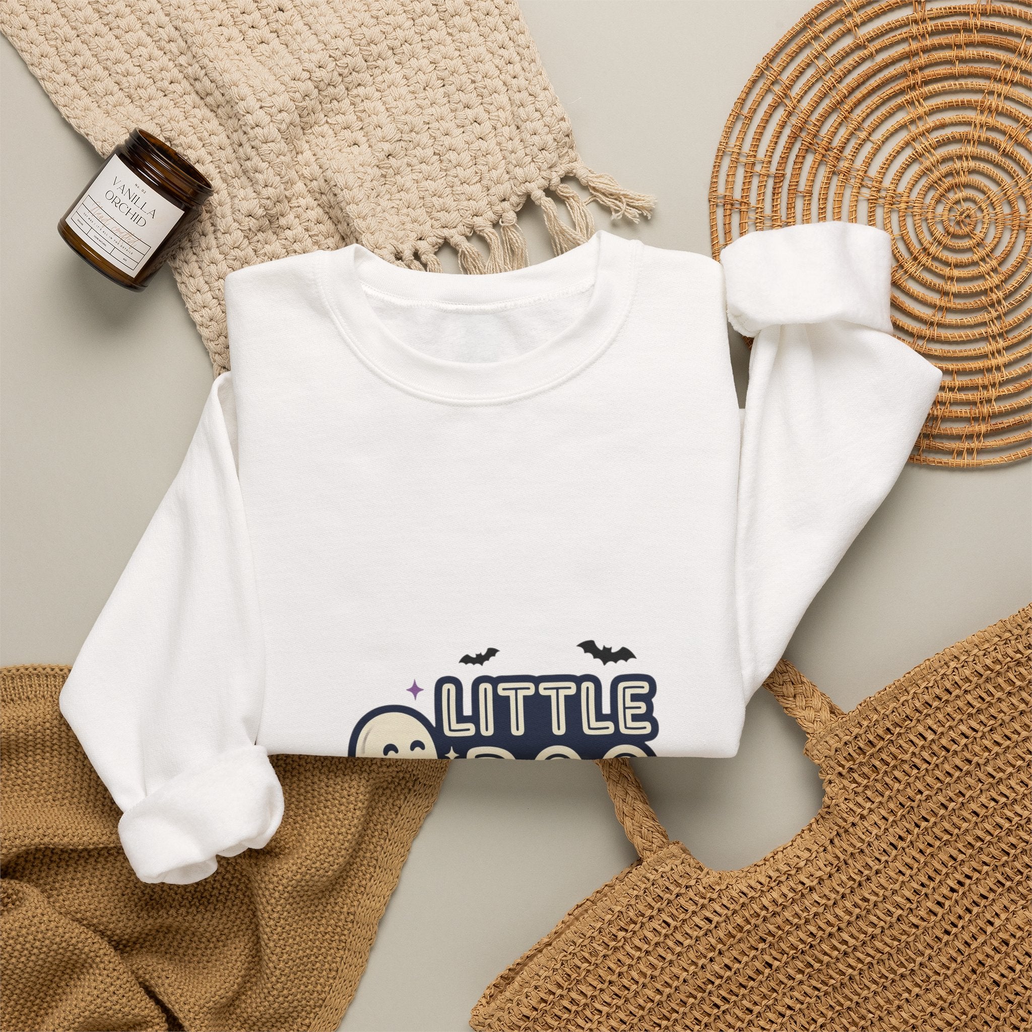 Little Boo Sweatshirt — Cute Halloween Ghost Crewneck for Kids & Parents