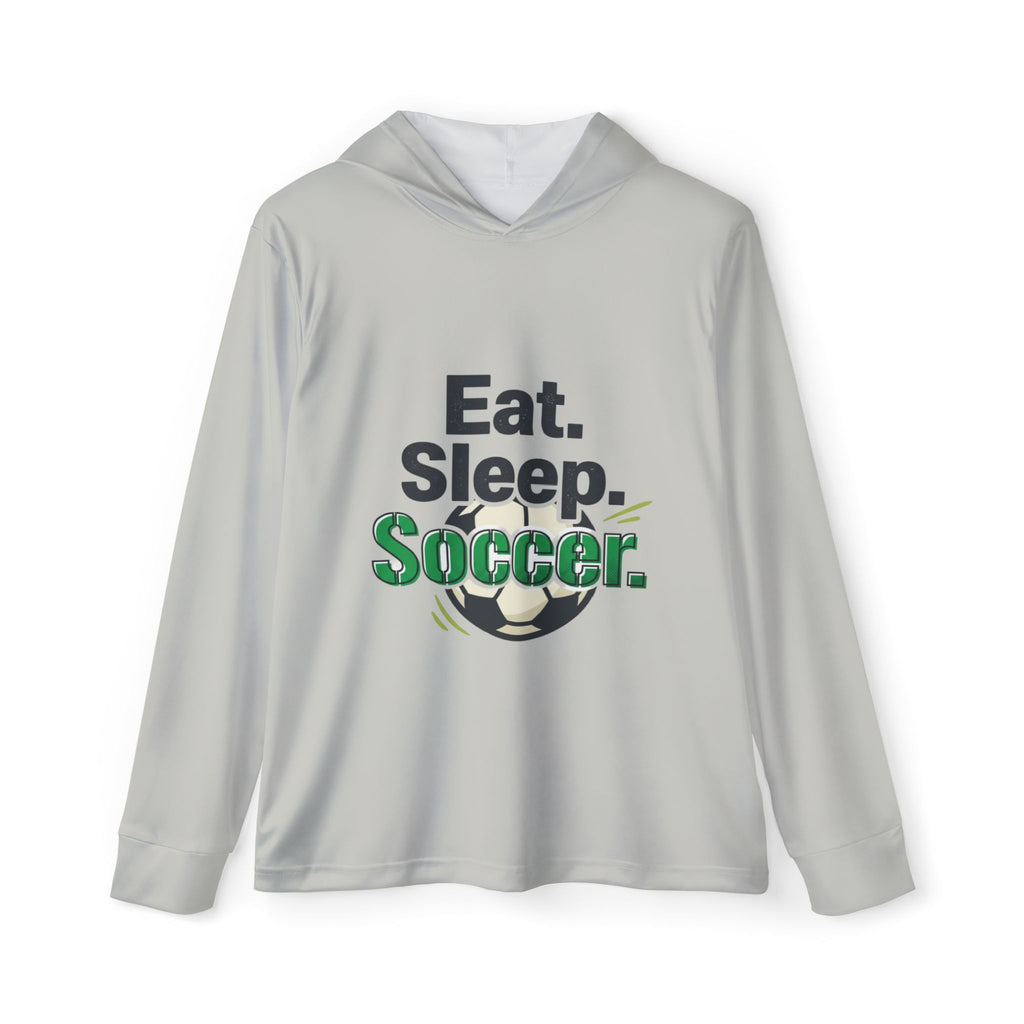 Soccer Hoodie - "Eat. Sleep. Soccer." Men's Sports Warmup Pullover