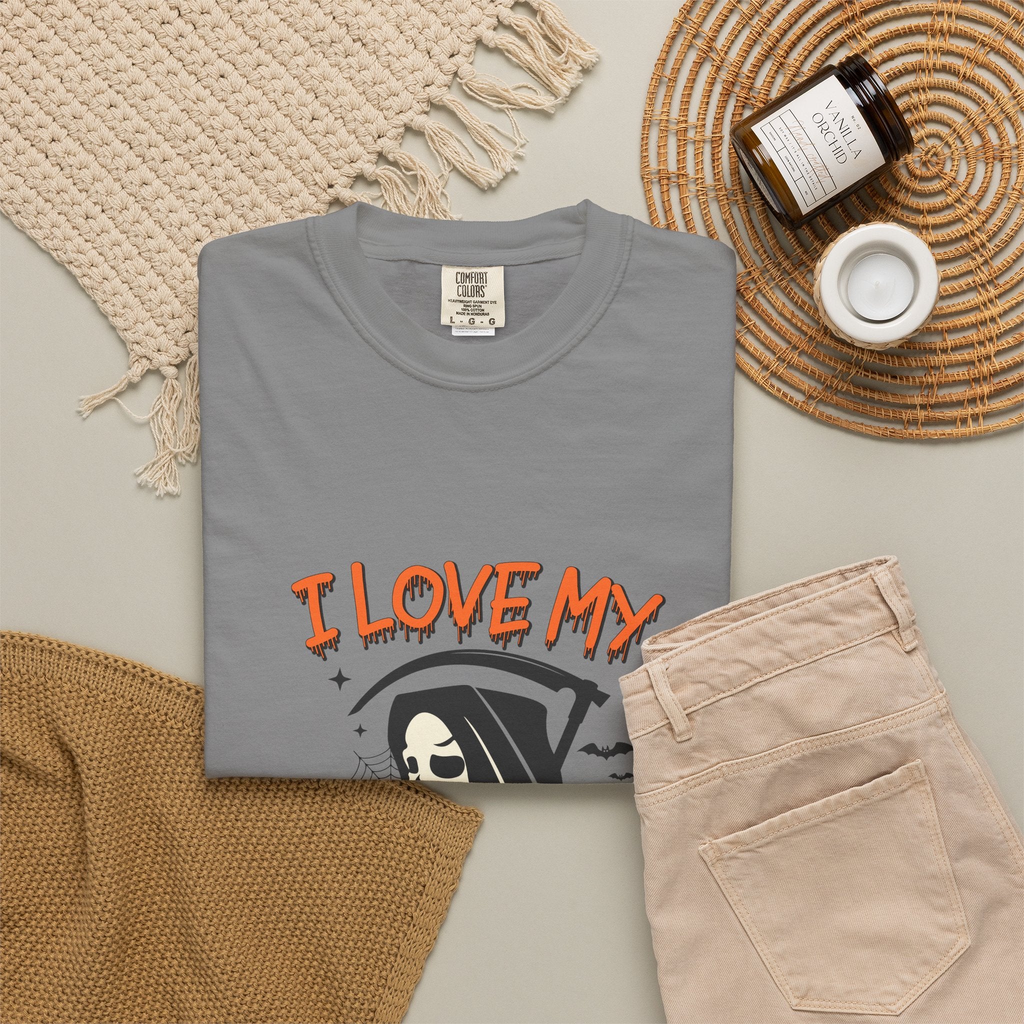 💀 I Love My Job Grim Reaper Tee | Funny Halloween Work Shirt
