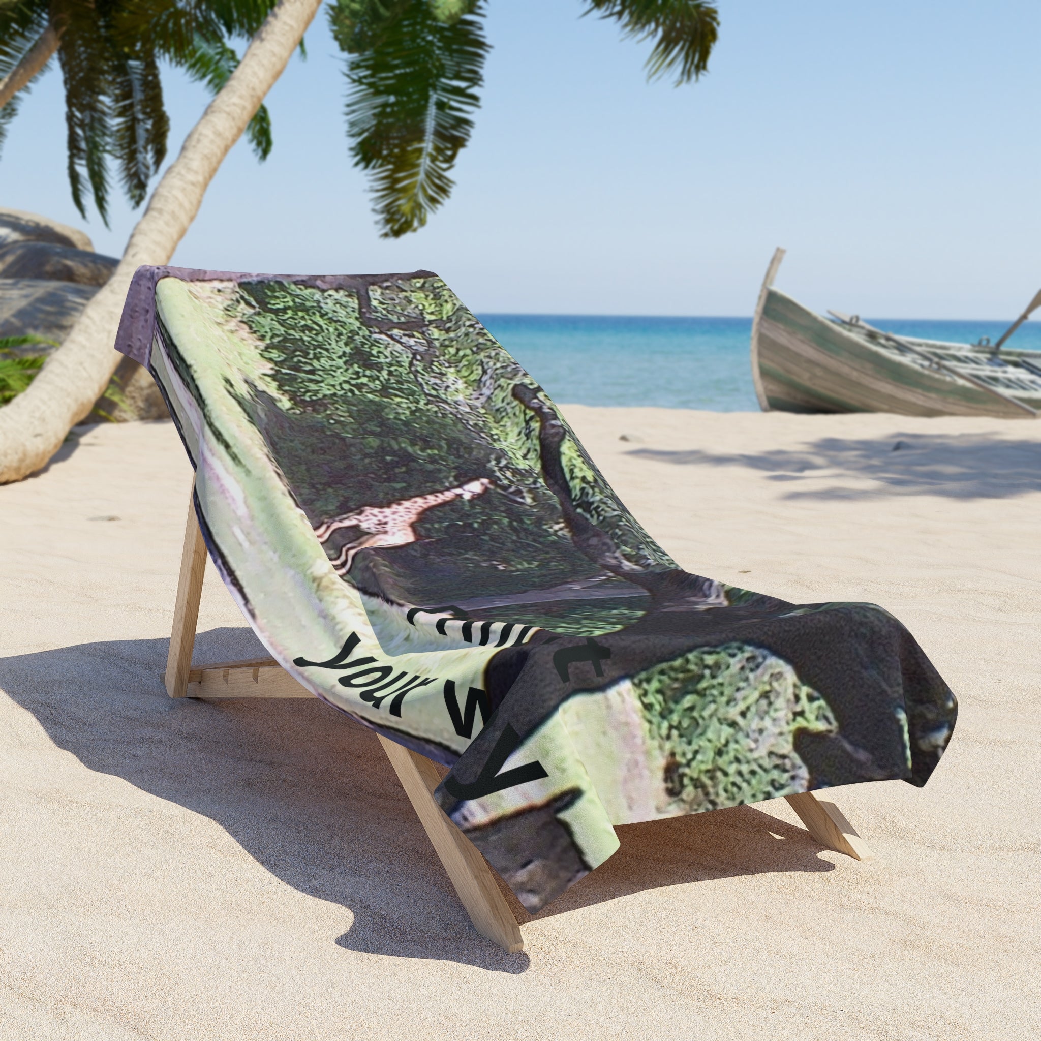 Custom Safari Giraffe Beach Towel – "Print it your way" Personalized Towel