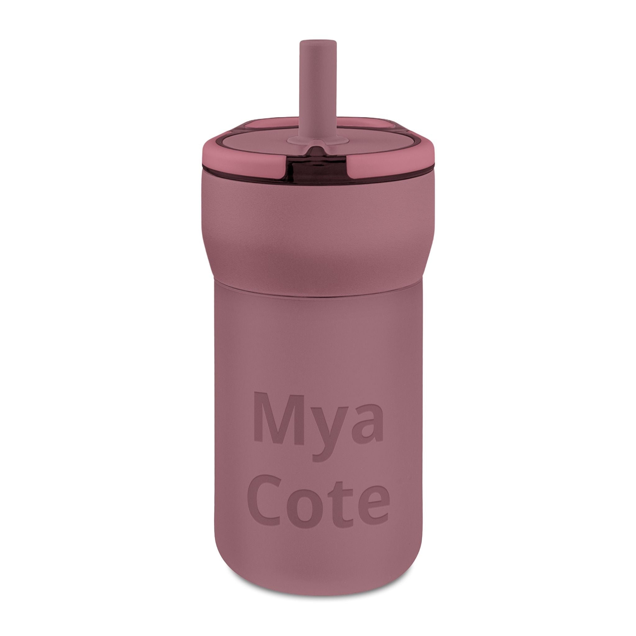 Engraved 12oz Kids Leakproof Straw Tumbler — Personalized Insulated Cup for School & Travel