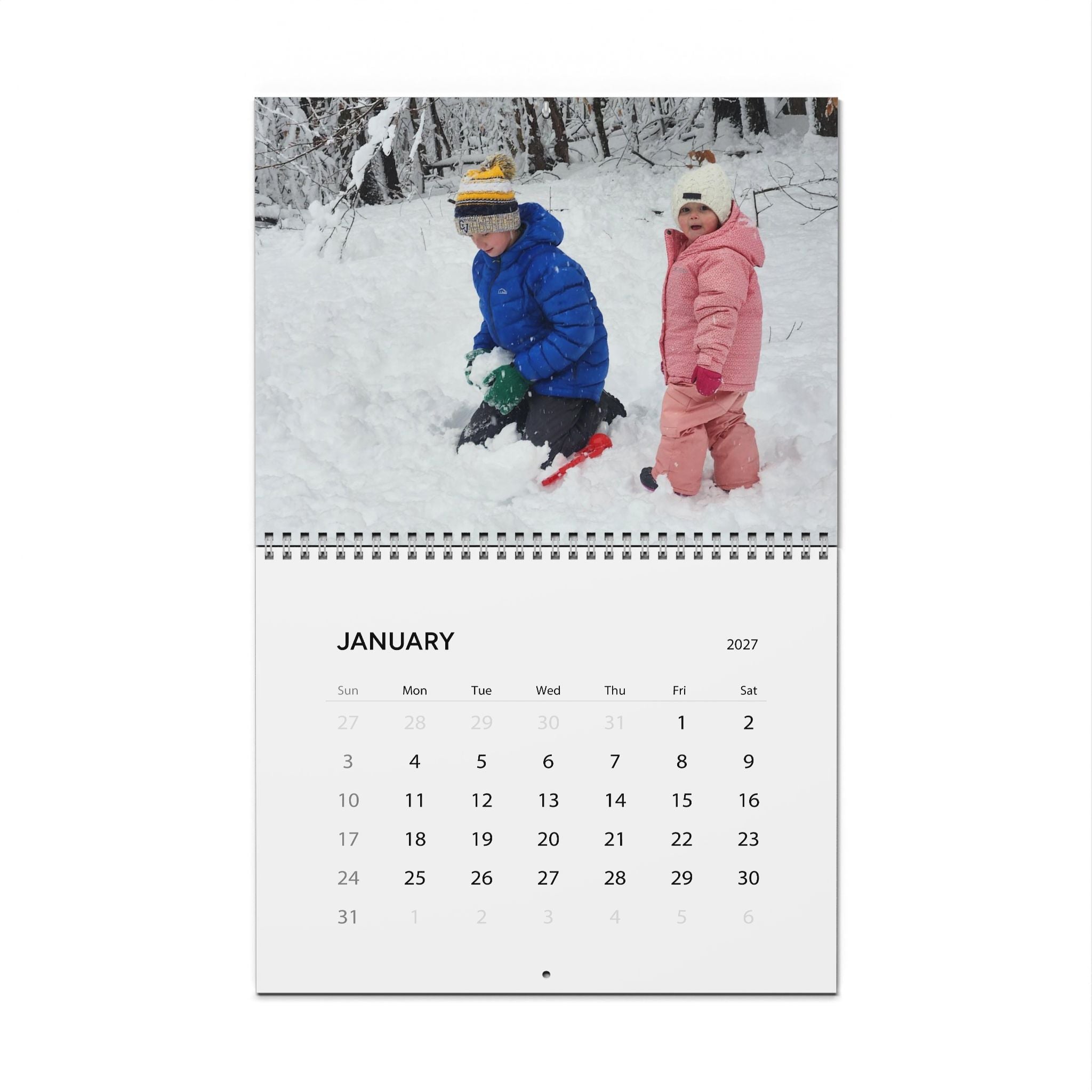 2027 Photo Wall Calendar - Custom Monthly Family & Nature Scenes