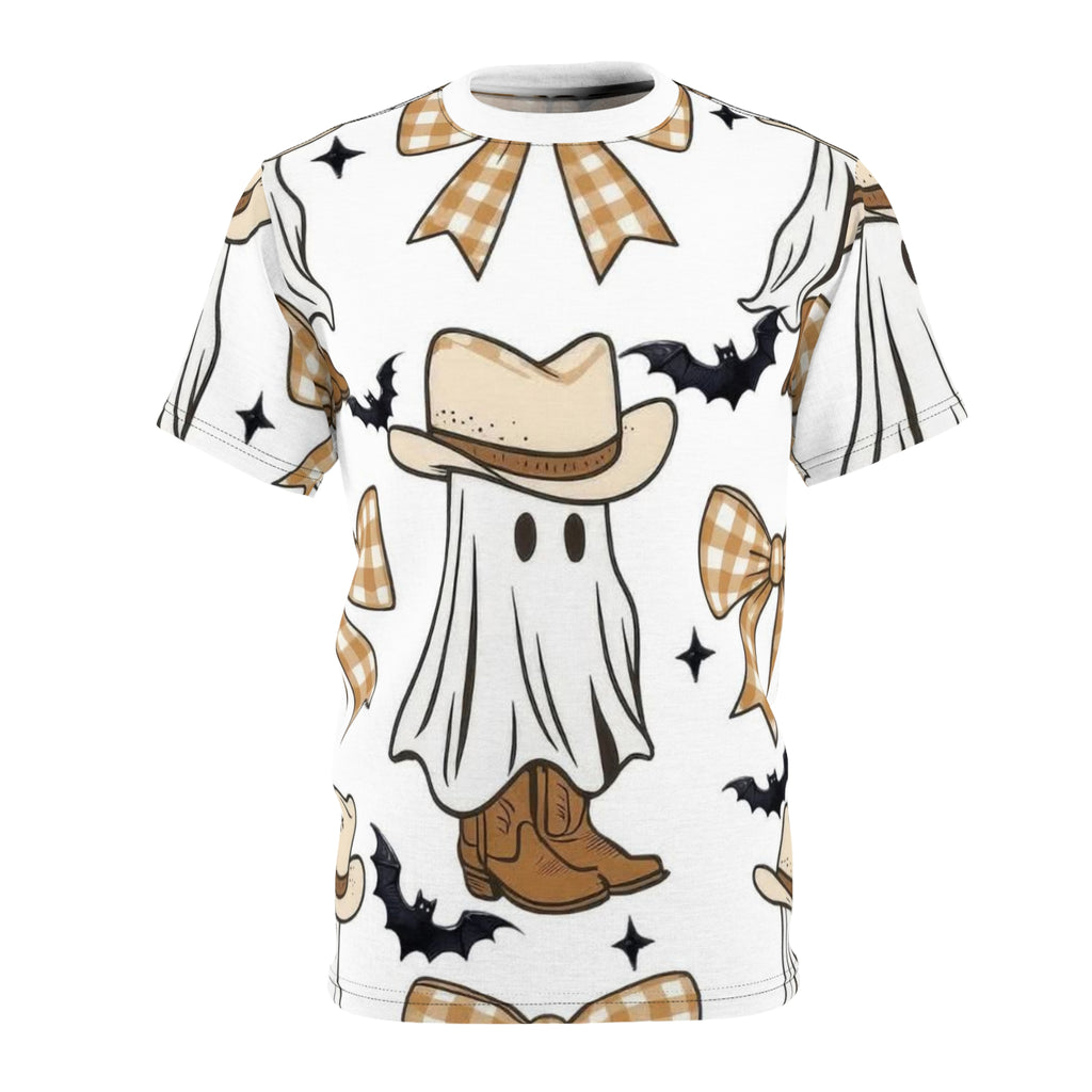 Cowboy Ghost Pattern Tee — Cute Western