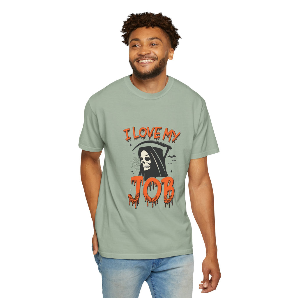 💀 I Love My Job Grim Reaper Tee | Funny Halloween Work Shirt