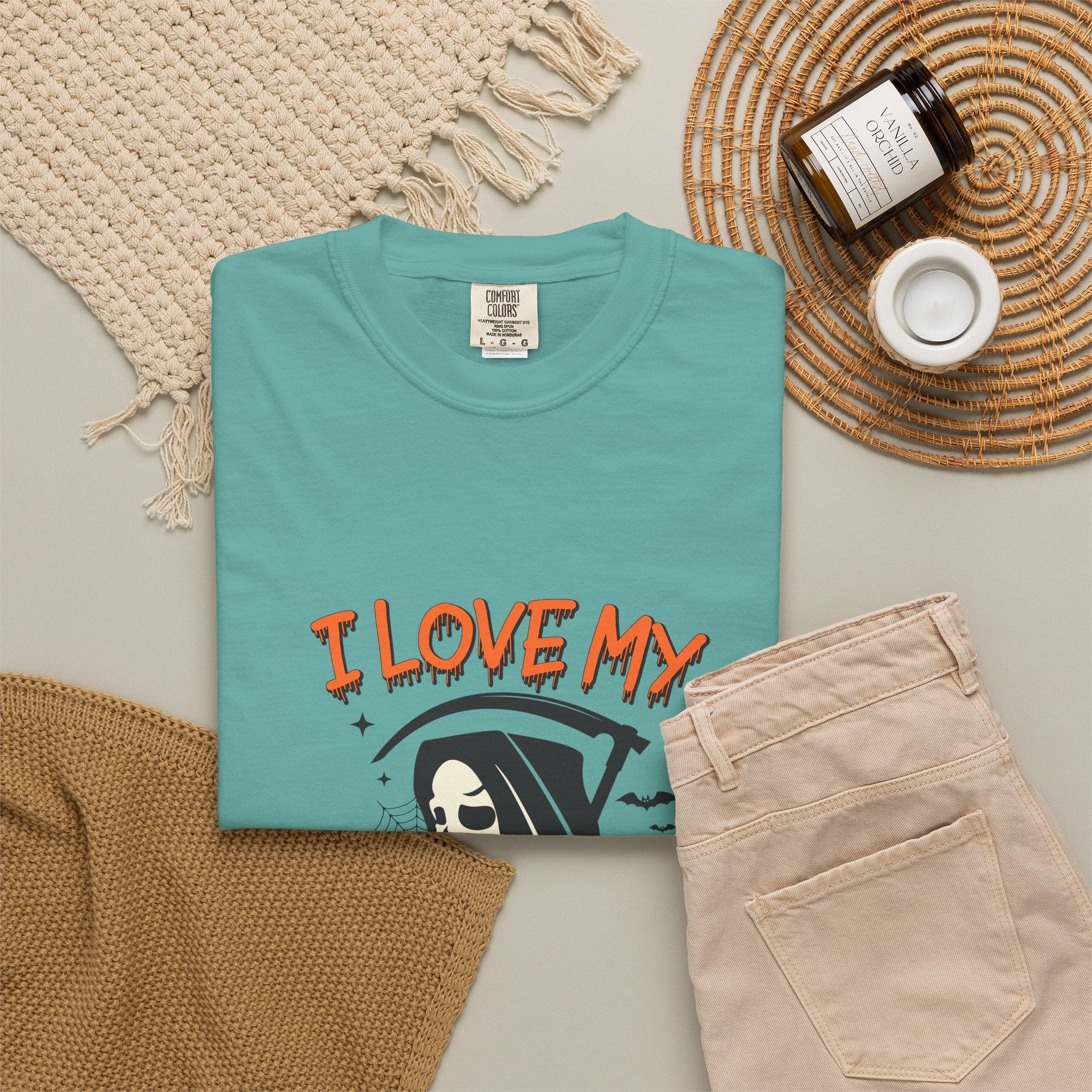 💀 I Love My Job Grim Reaper Tee | Funny Halloween Work Shirt
