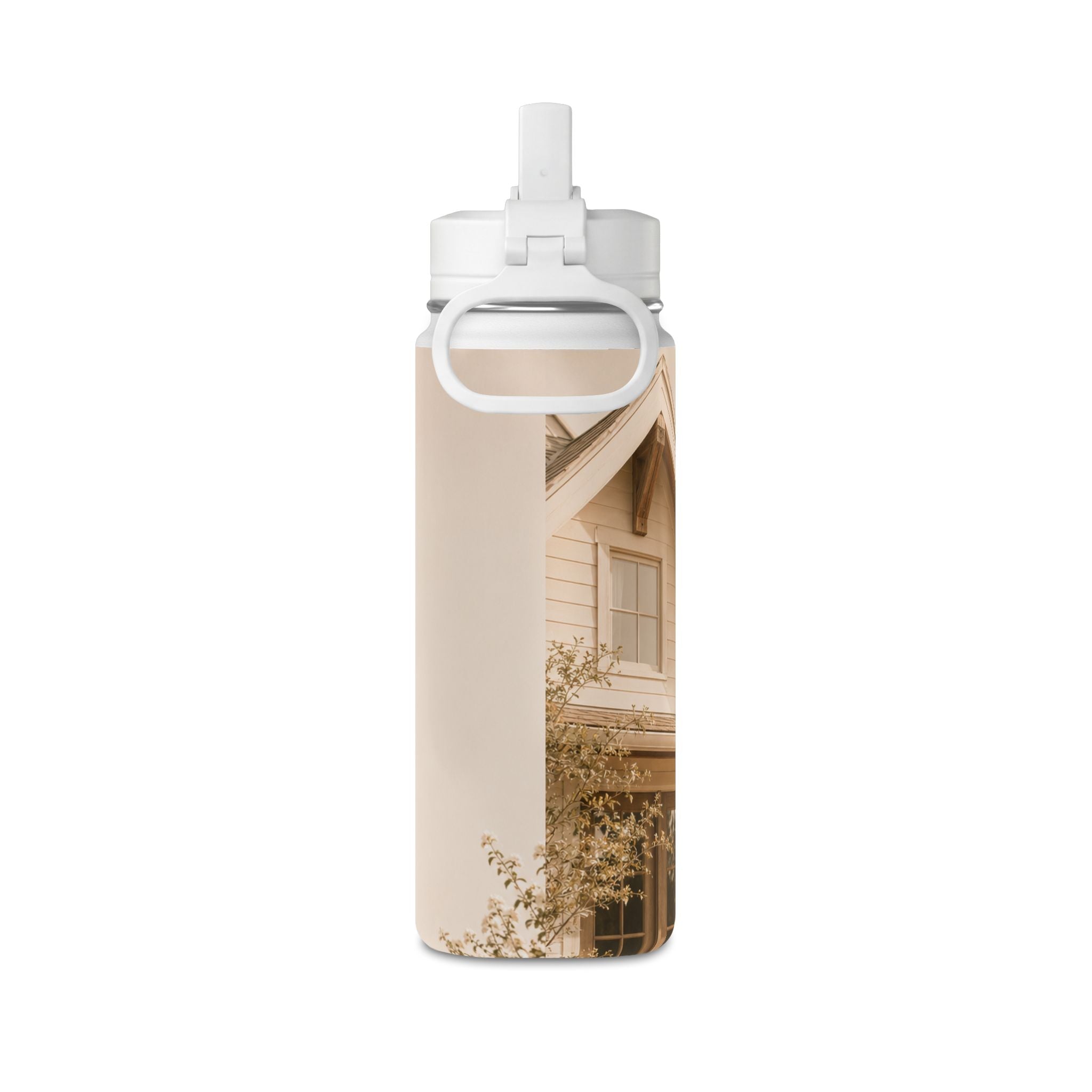 20oz Mini Water Bottle — Cozy Cottage Photo Stainless Straw Bottle