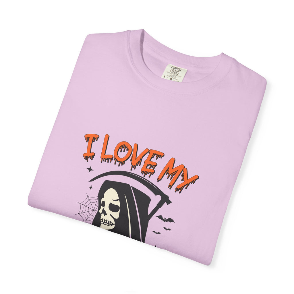 💀 I Love My Job Grim Reaper Tee | Funny Halloween Work Shirt