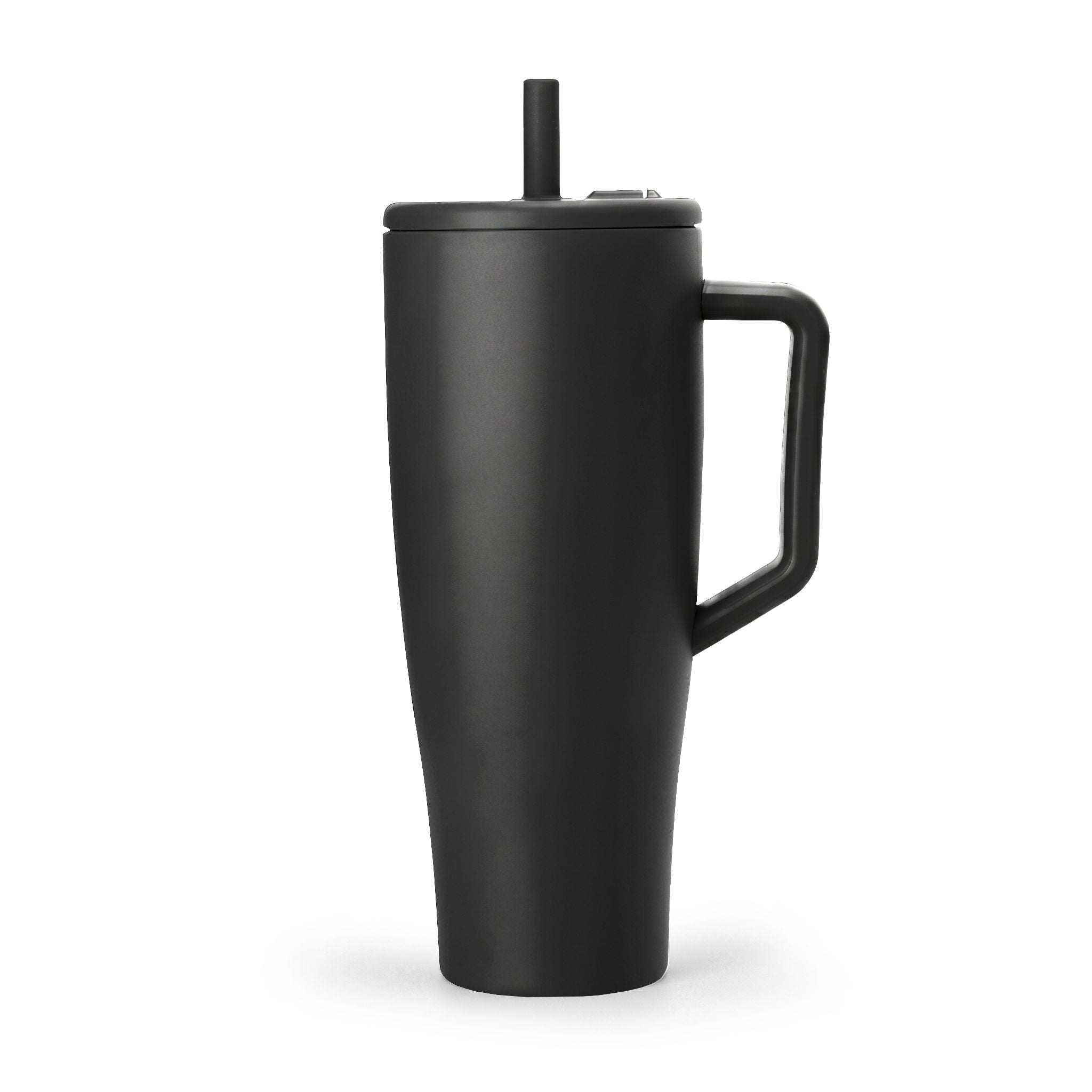 40oz Insulated Travel Tumbler with Handle & Lid — Engravable Stainless Steel Mug