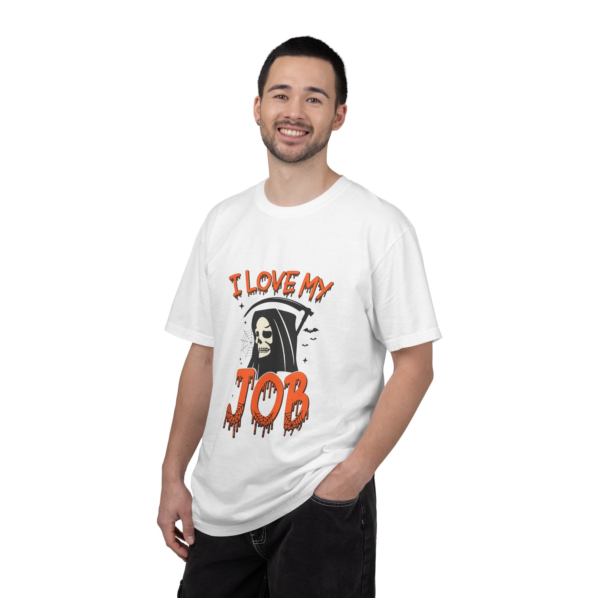 💀 I Love My Job Grim Reaper Tee | Funny Halloween Work Shirt