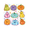 Kawaii Pumpkin Sticker Sheet — Cute Halloween Kiss-Cut Pumpkins