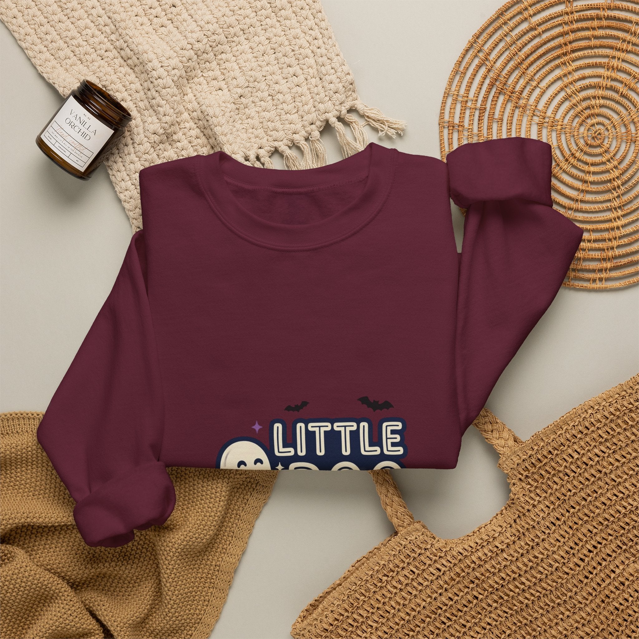 Little Boo Sweatshirt — Cute Halloween Ghost Crewneck for Kids & Parents