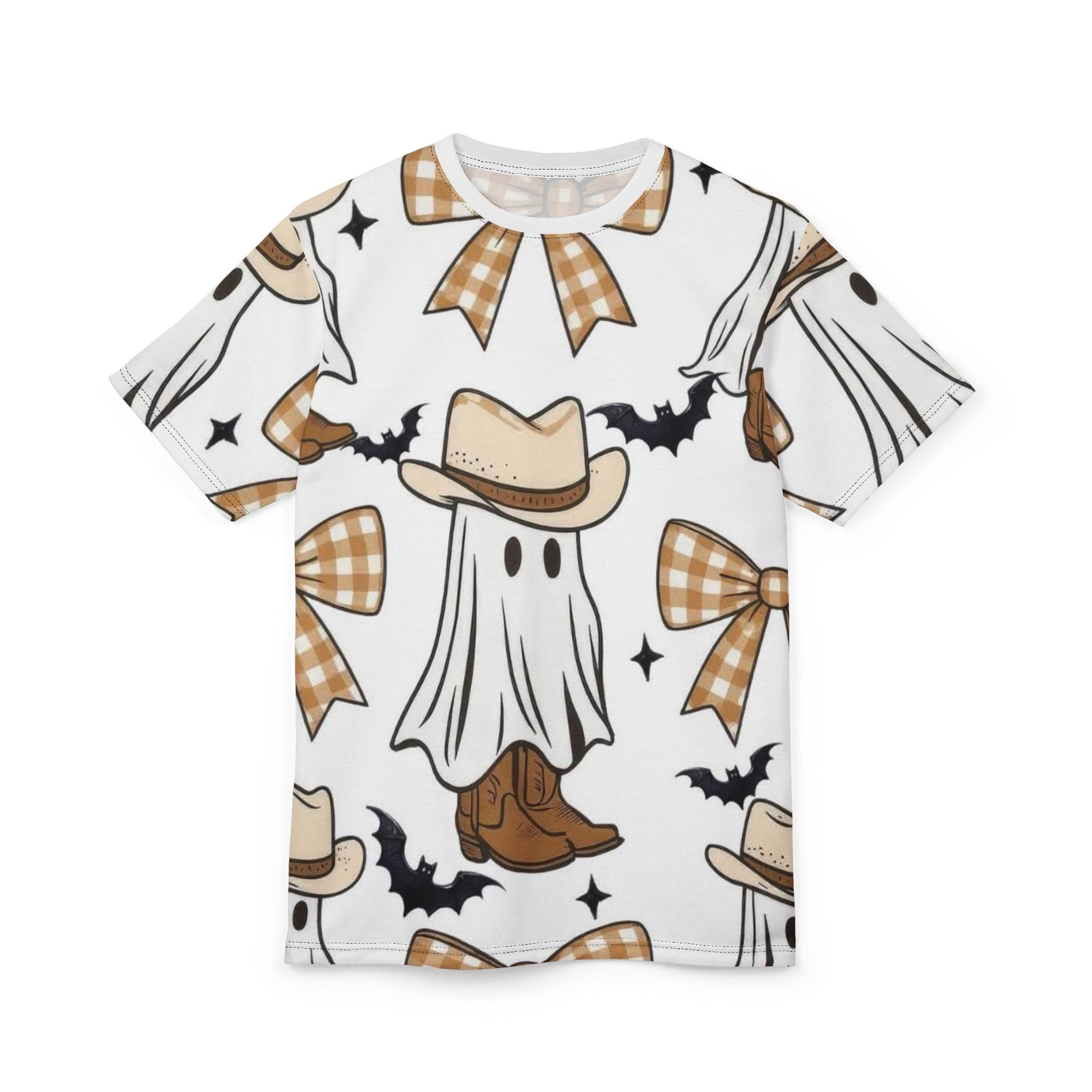 Cowboy Ghost Pattern Tee — Cute Western
