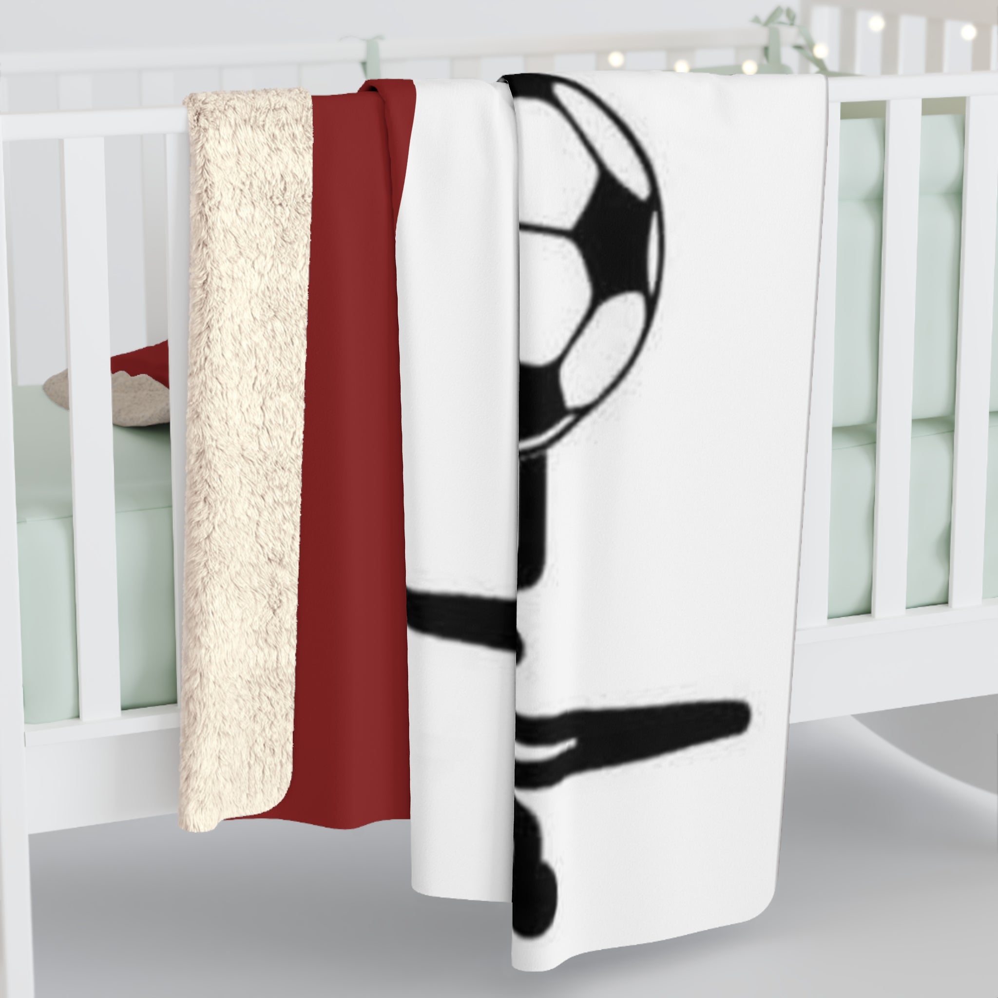 Soccer Heartbeat Sherpa Blanket — Cozy Soccer Player Throw