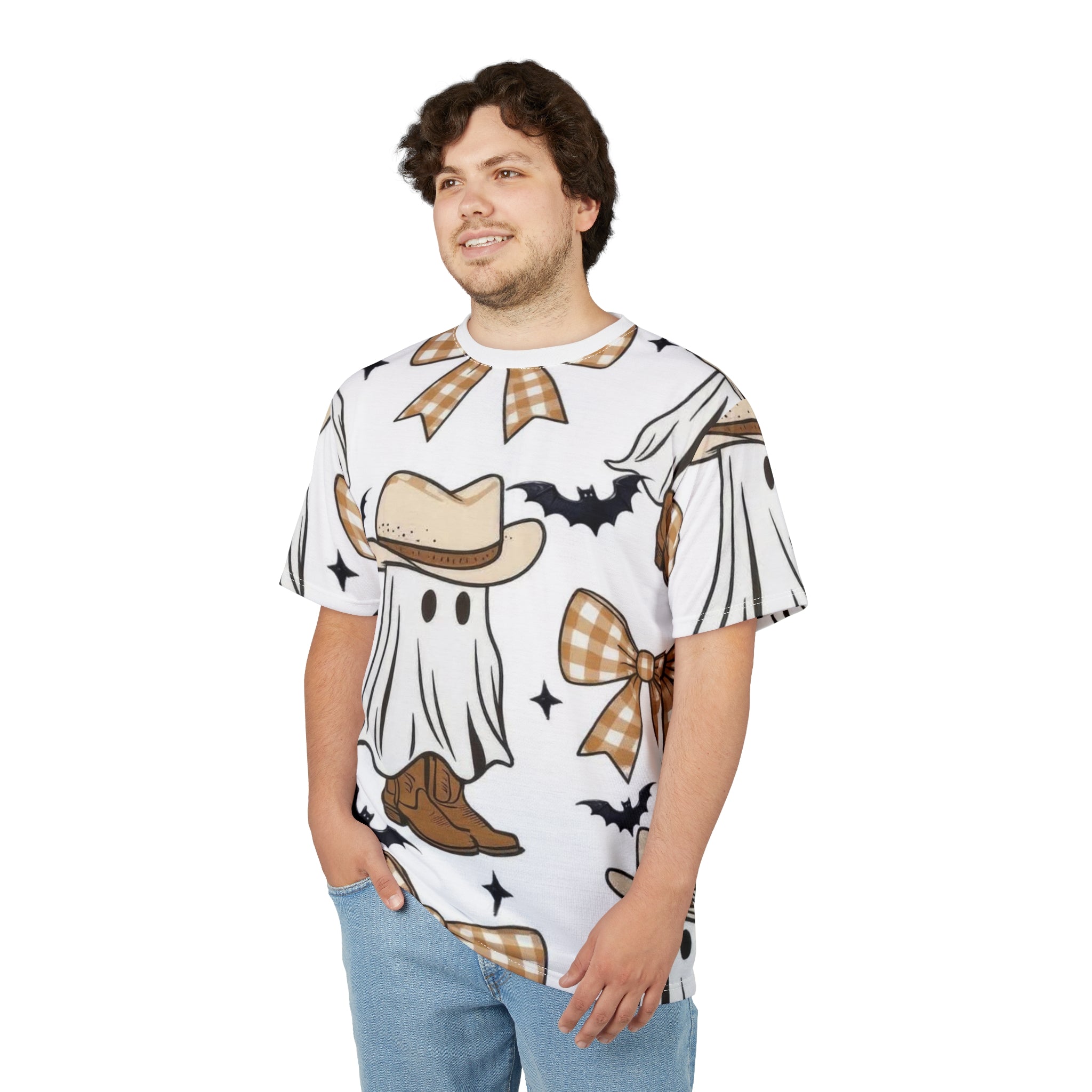 Cowboy Ghost Pattern Tee — Cute Western