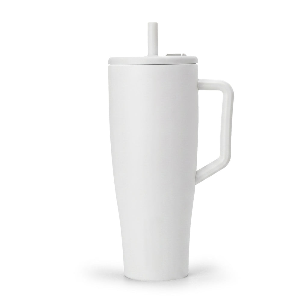 40oz Insulated Travel Tumbler with Handle & Lid — Engravable Stainless Steel Mug