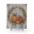Autumn Pumpkin Wreath Shower Curtain