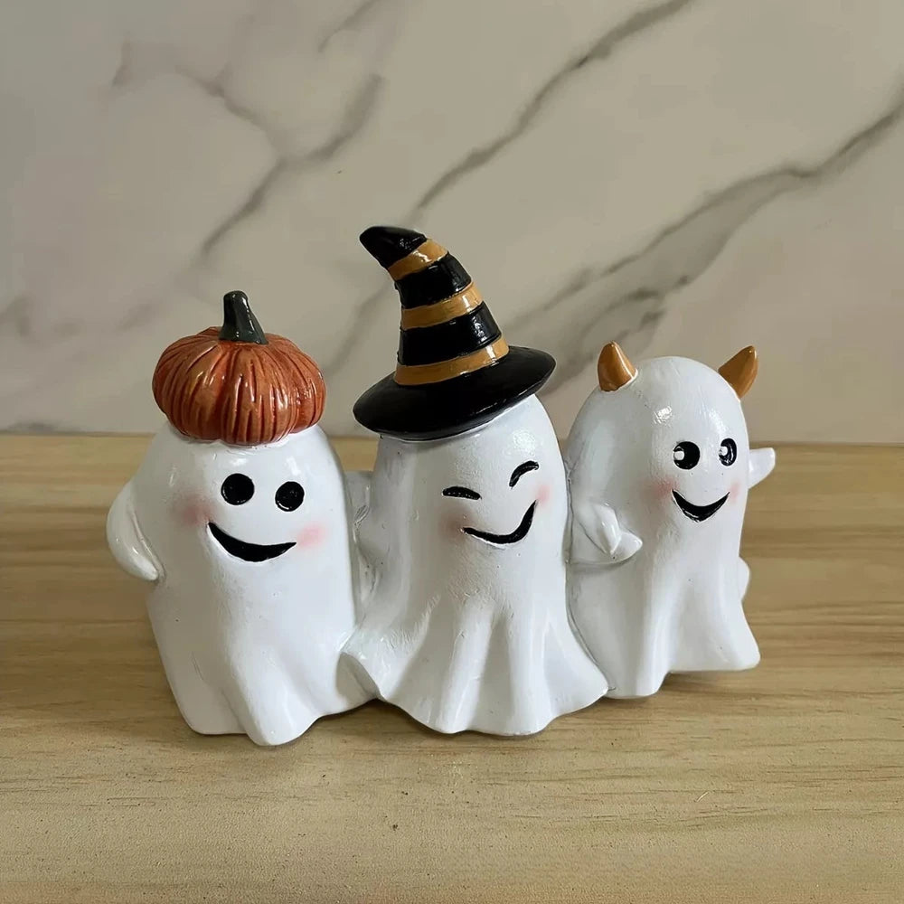 Resin Halloween Ghost Trio Ornament