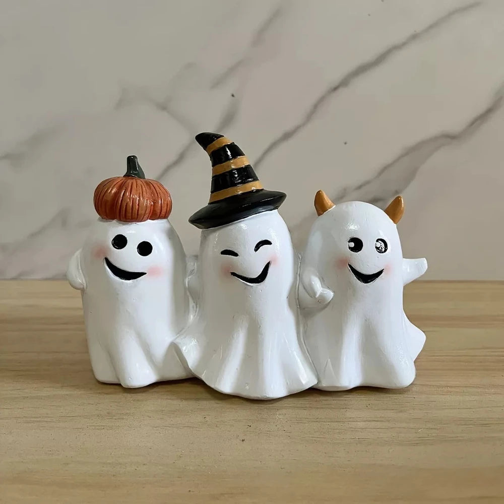 Resin Halloween Ghost Trio Ornament