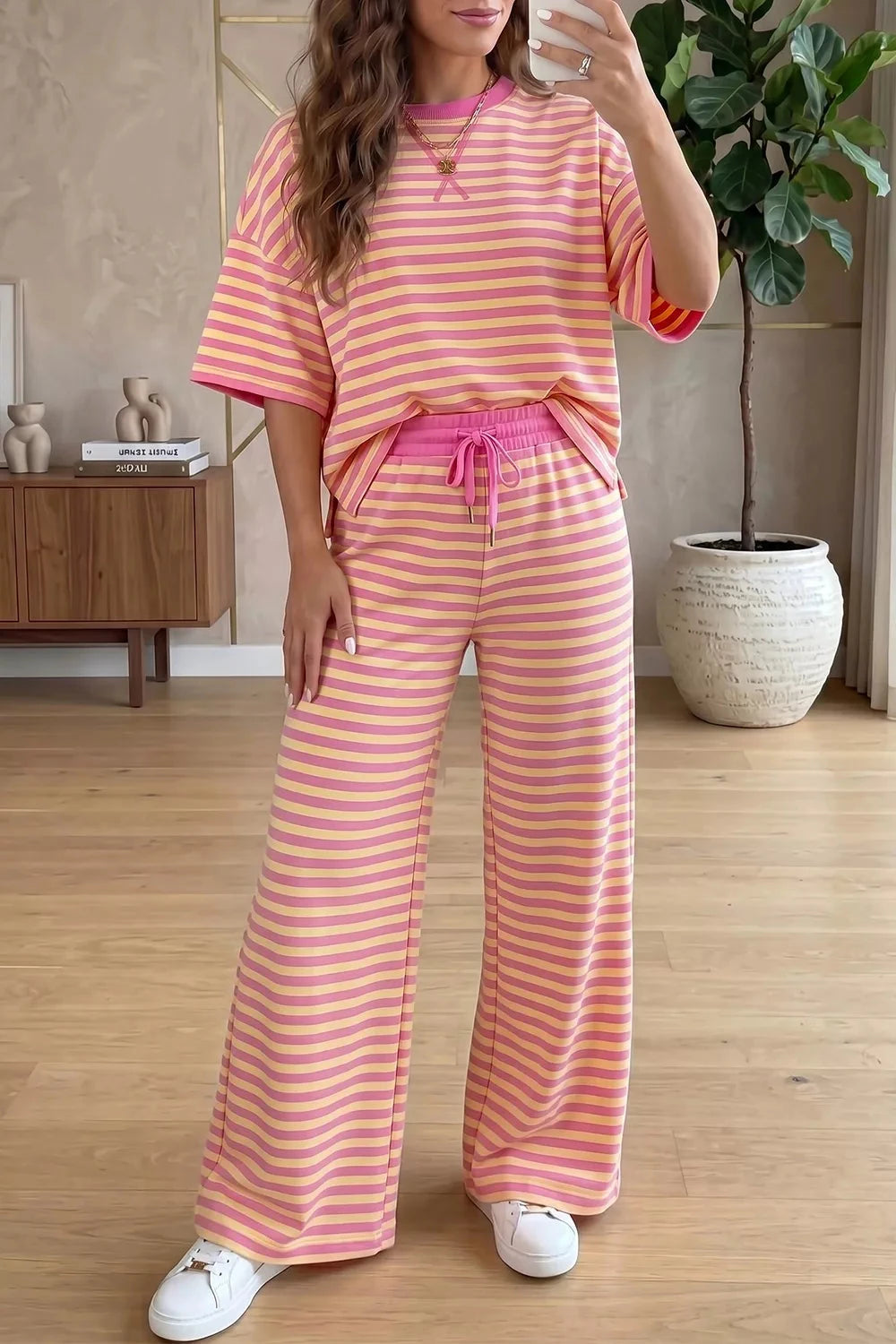 Striped Cotton Lounge Set