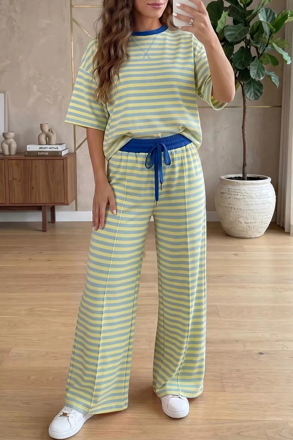 Striped Cotton Lounge Set