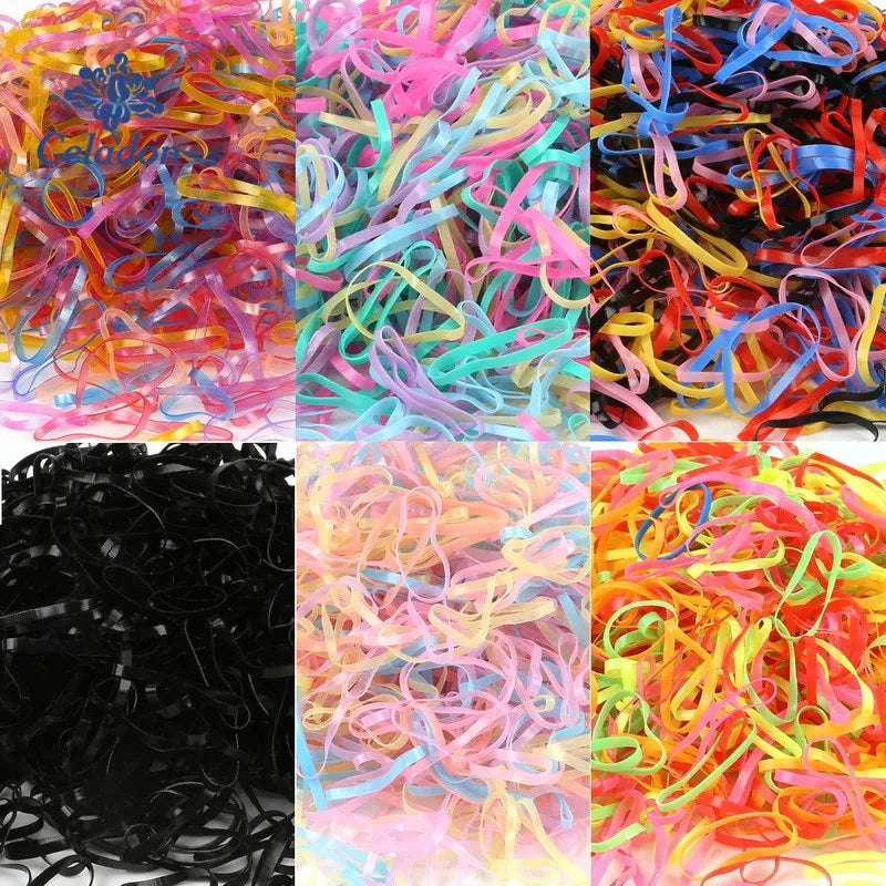 Mixed Color Hair Rubber Bands