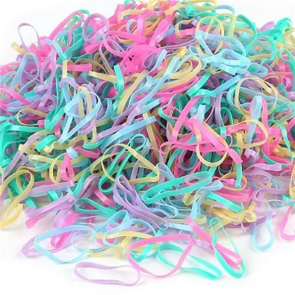 Mixed Color Hair Rubber Bands
