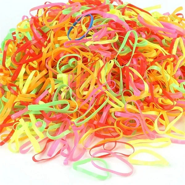 Mixed Color Hair Rubber Bands