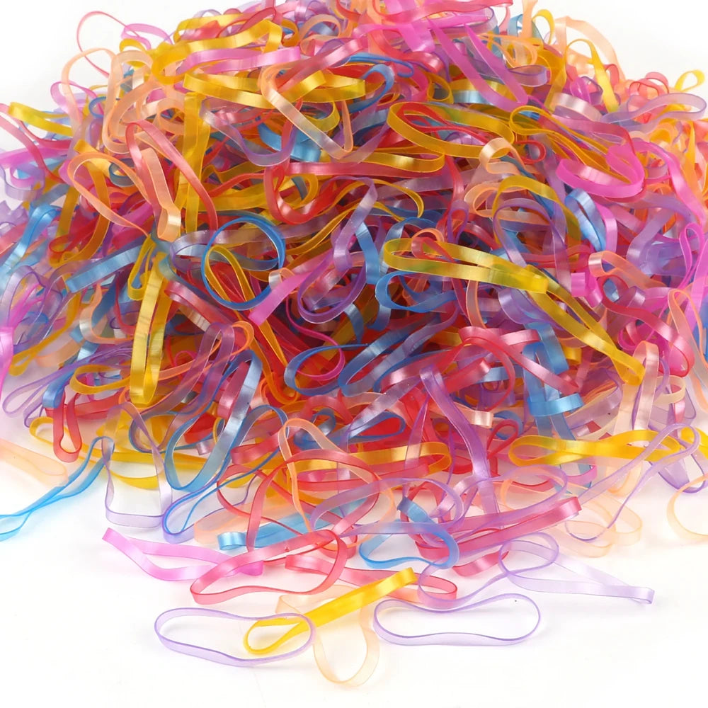 Mixed Color Hair Rubber Bands