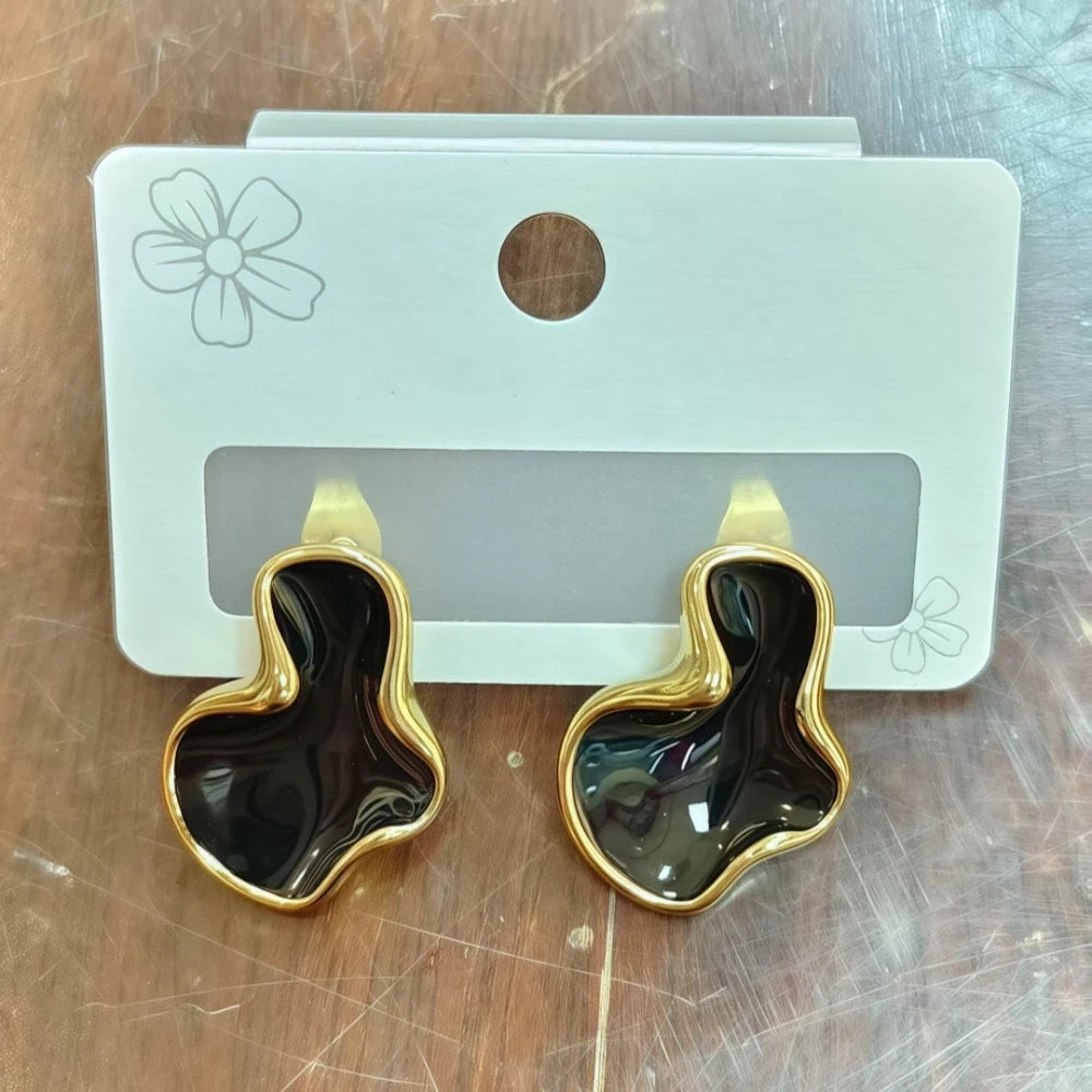 Abstract Color Cloud Stud Earrings