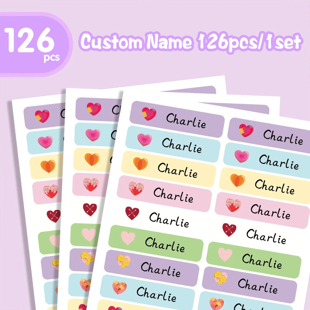 Personalized Heart Shape Name Tags
