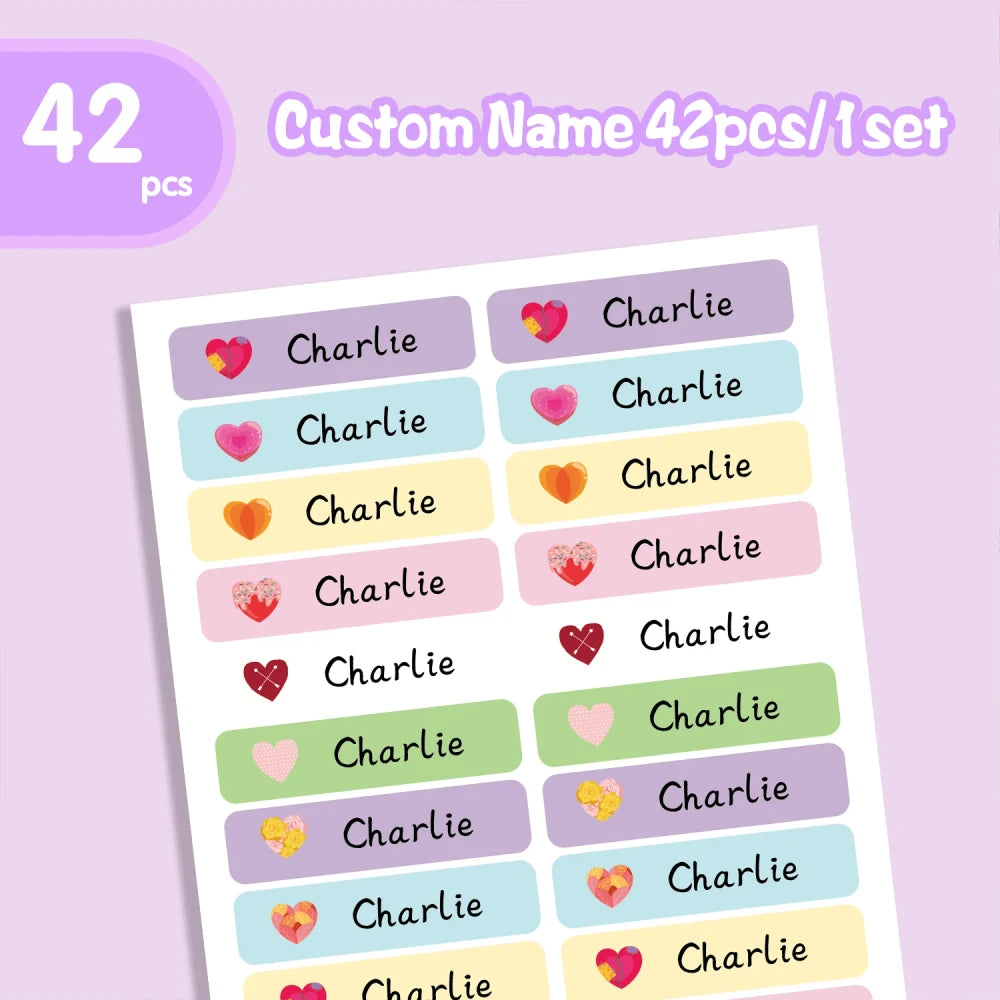 Personalized Heart Shape Name Tags