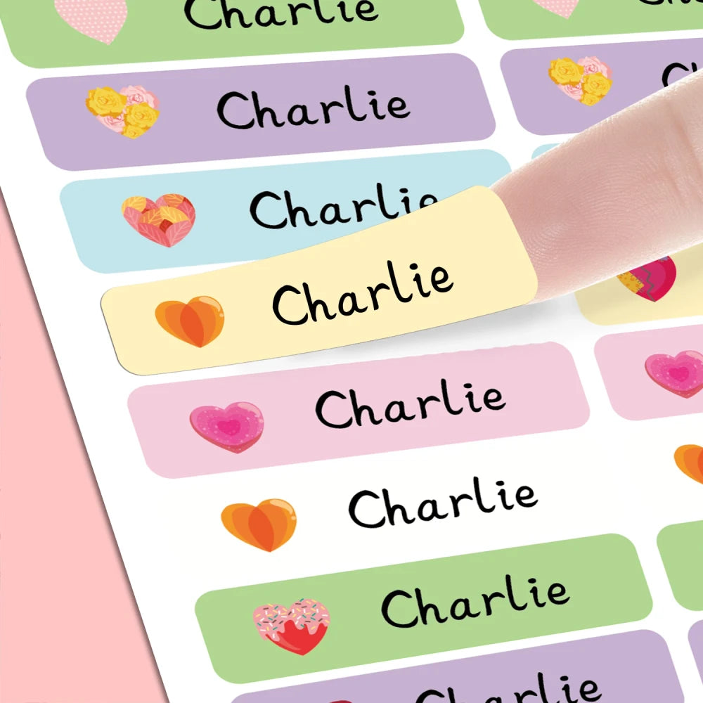 Personalized Heart Shape Name Tags