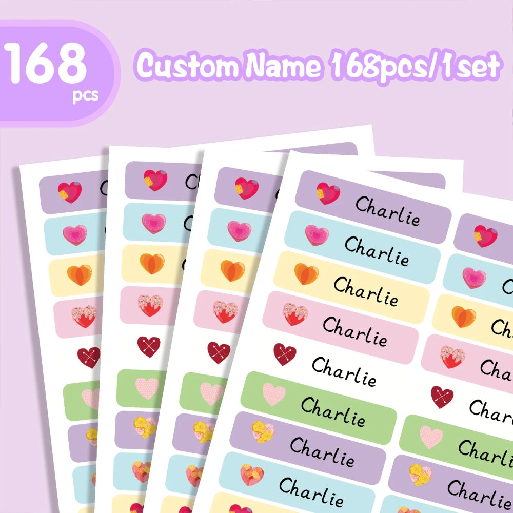 Personalized Heart Shape Name Tags