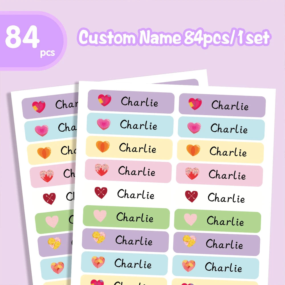 Personalized Heart Shape Name Tags