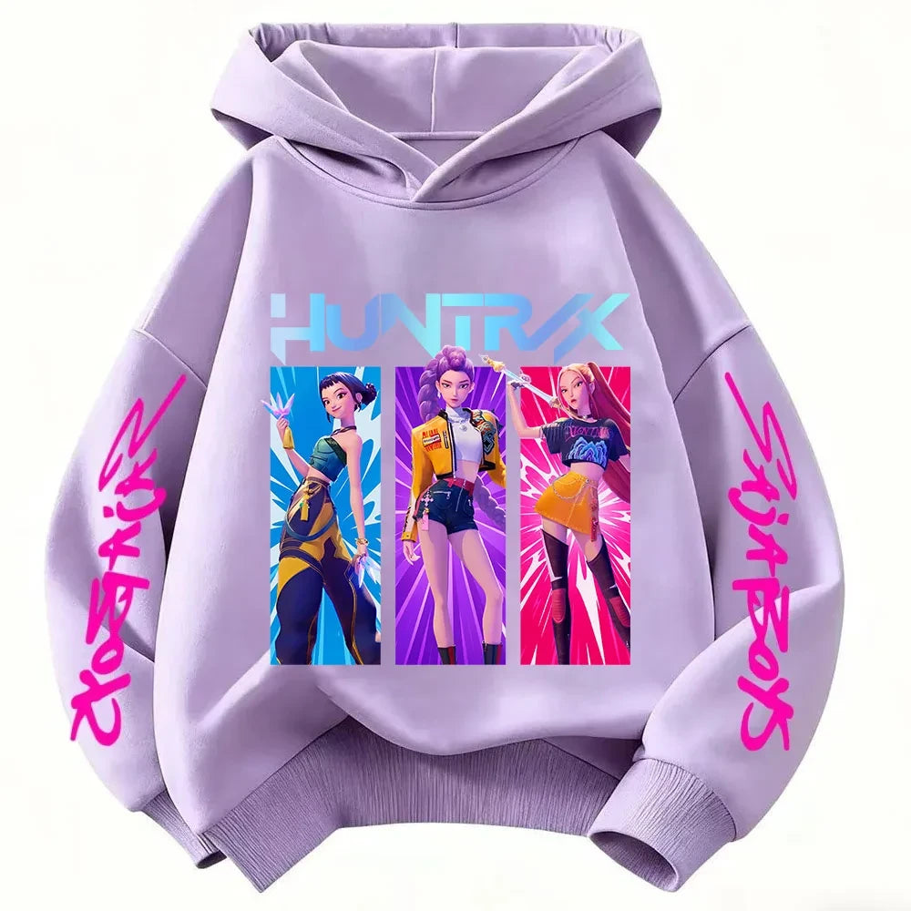 Kids Anime Graphic Hoodie